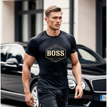 BOSS MILAN fekete póló 