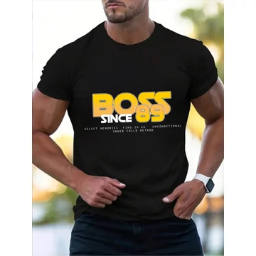 BOSS SPONGE fekete póló 