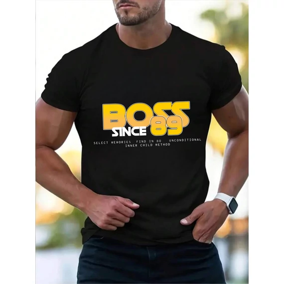 BOSS SPONGE fekete póló 